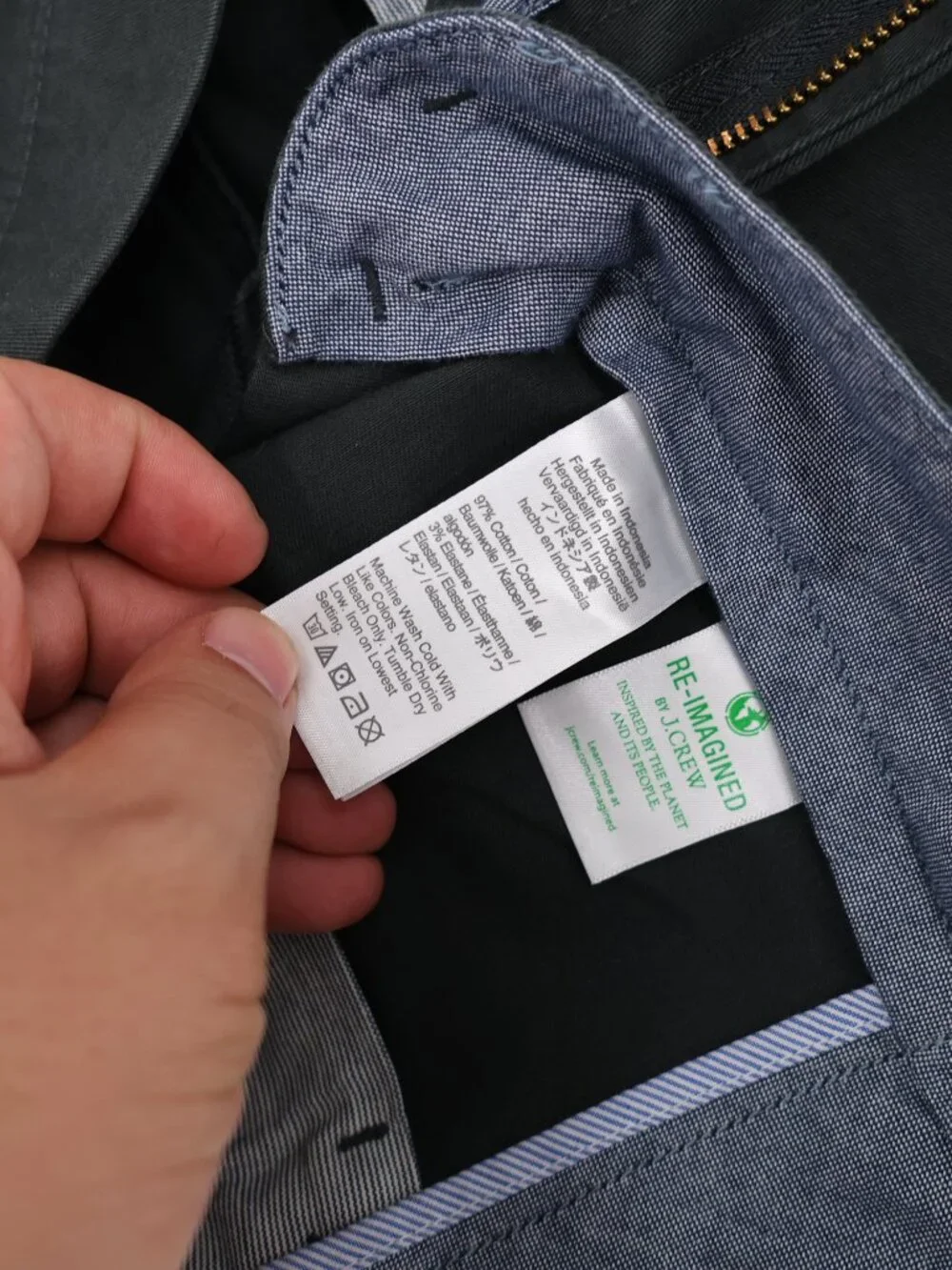 NWT J Crew Pants Men's 35 484 Slim Fit Cotton Stretch Chino Straight Leg Green